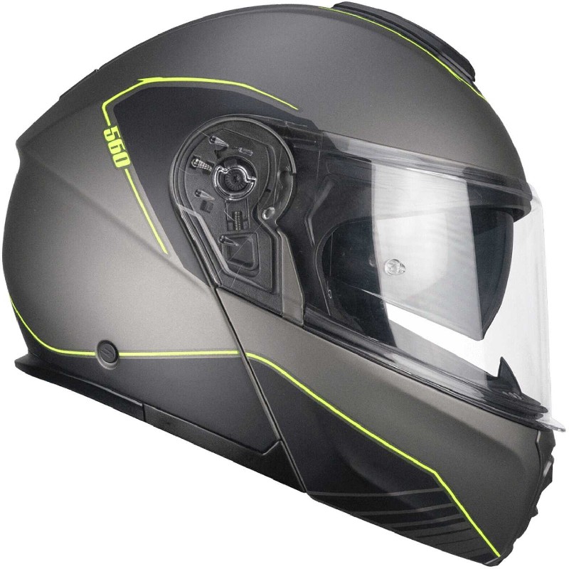 CGM 560G MAD RIDE Grafite Opaco-Giallo Fluo